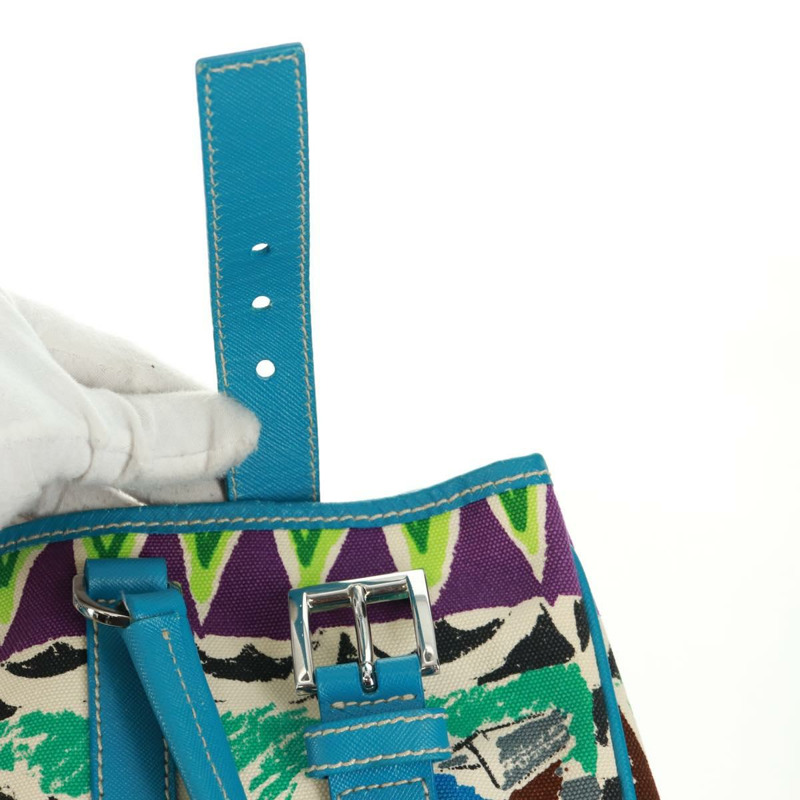 【日本直送】PRADA Venice 托特包帆布多色銀色正品 gh1720V-21