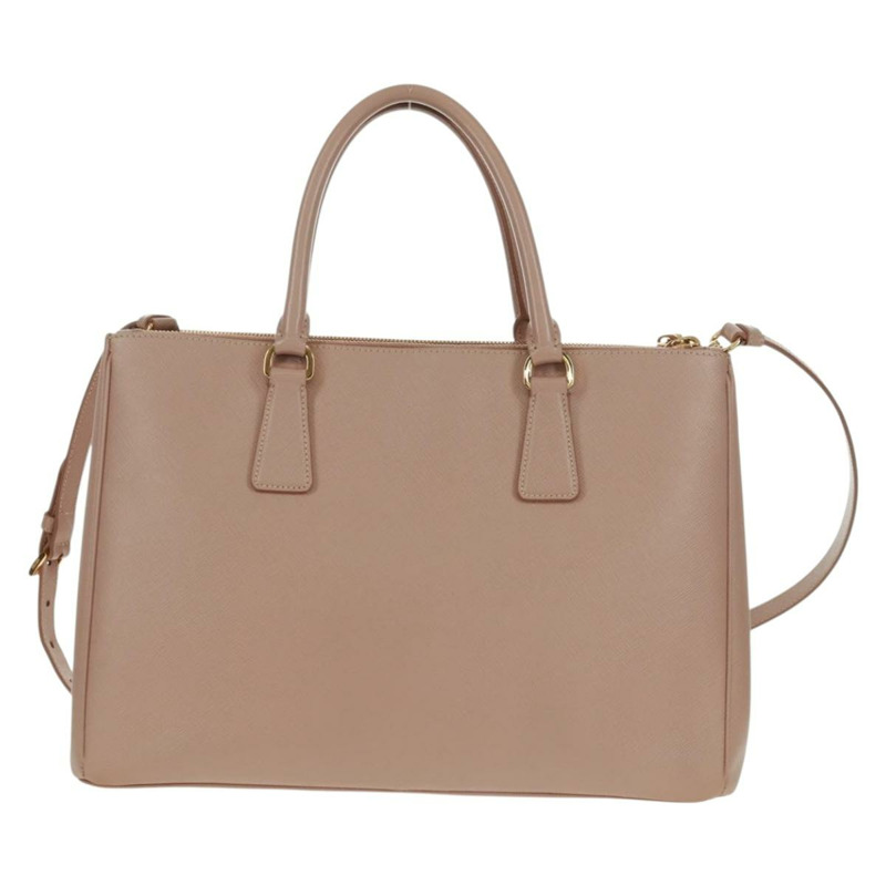 【日本直送】PRADA 手提包 Safiano 皮革 2way 粉金配色 Auth am10596V-1