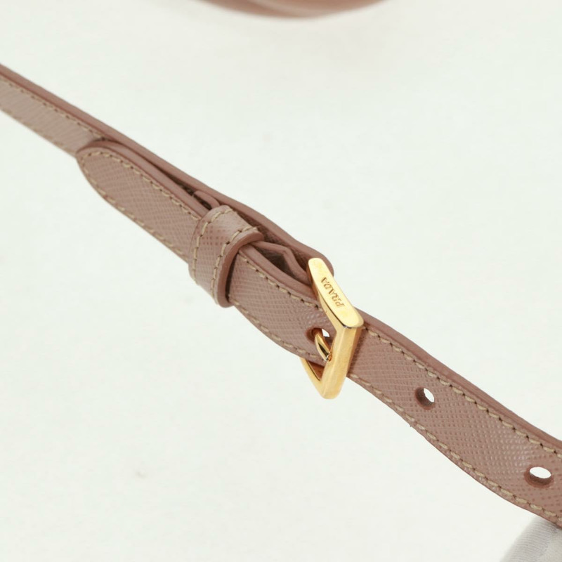 【日本直送】PRADA 手提包 Safiano 皮革 2way 粉金配色 Auth am10596V-8