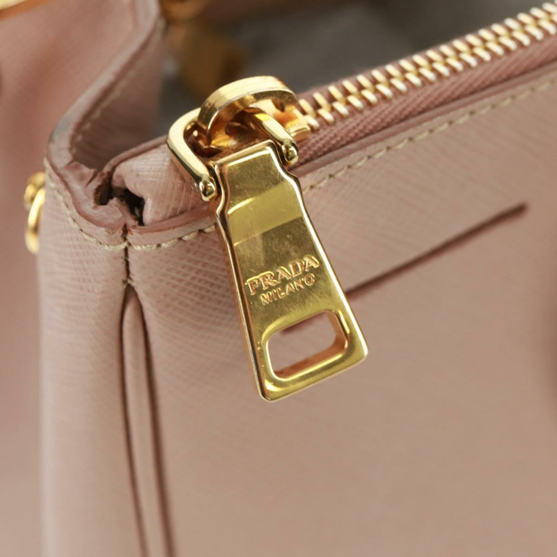 【日本直送】PRADA 手提包 Safiano 皮革 2way 粉金配色 Auth am10596V-19