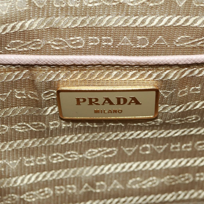 【日本直送】PRADA 手提包 Safiano 皮革 2way 粉金配色 Auth am10596V-21