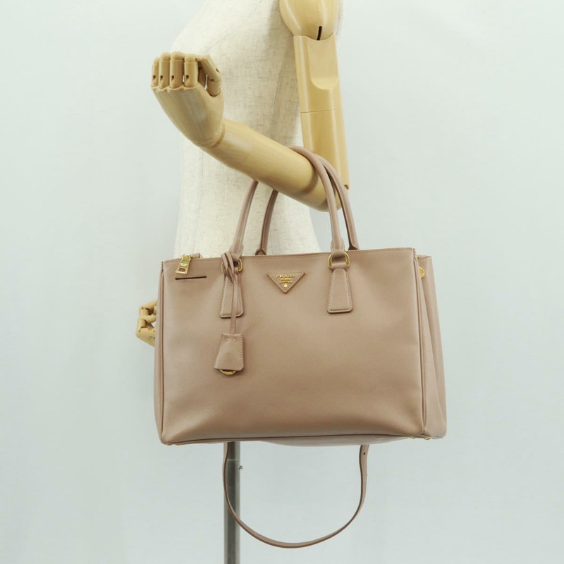 【日本直送】PRADA 手提包 Safiano 皮革 2way 粉金配色 Auth am10596V-25