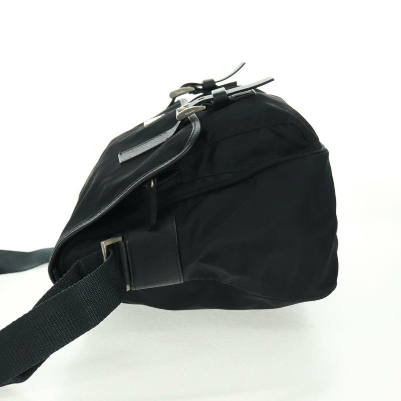 【日本直送】PRADA 單肩包 尼龍 黑色 銀色 正品 am10614V-2