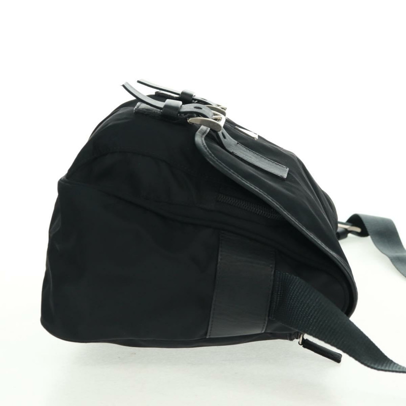 【日本直送】PRADA 單肩包 尼龍 黑色 銀色 正品 am10614V-3