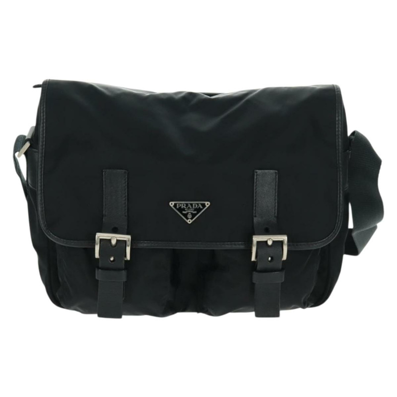 【日本直送】PRADA 單肩包 尼龍 黑色 銀色 正品 am10614V-12