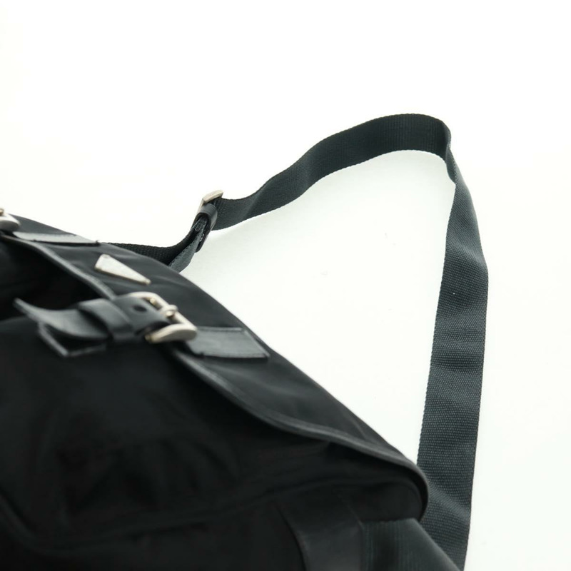 【日本直送】PRADA 單肩包 尼龍 黑色 銀色 正品 am10614V-13