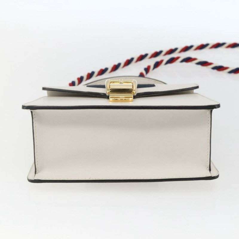 【日本直送】GUCCI Silvi Sherry Line 手袋 皮革 兩用 白色 金色 470270 正品 ka1643M-4