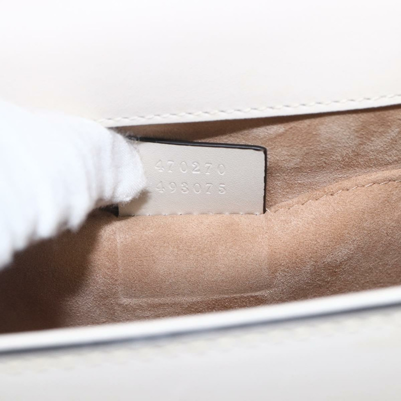 【日本直送】GUCCI Silvi Sherry Line 手袋 皮革 兩用 白色 金色 470270 正品 ka1643M-10