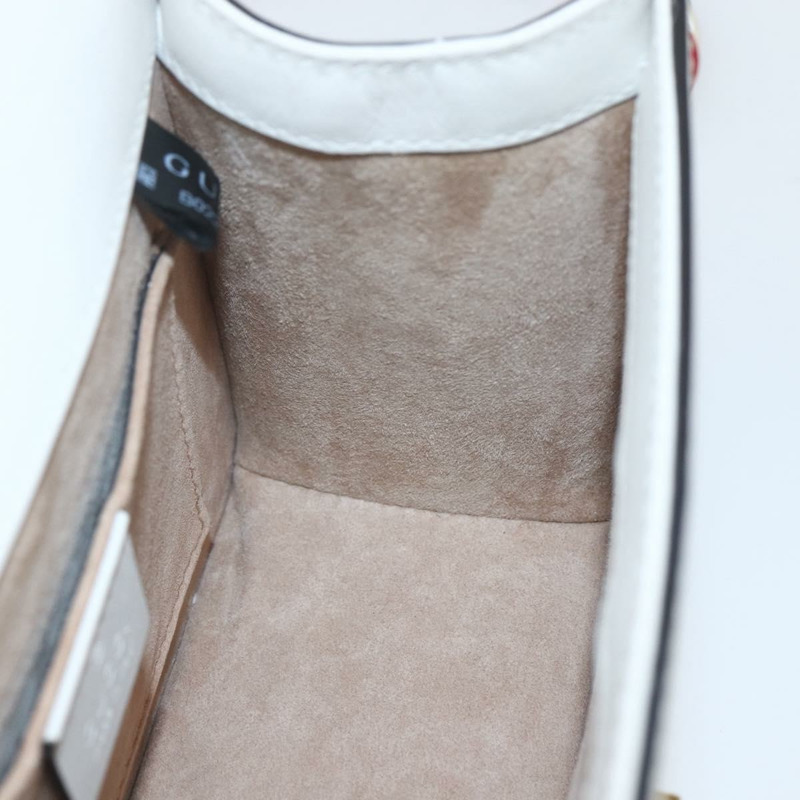 【日本直送】GUCCI Silvi Sherry Line 手袋 皮革 兩用 白色 金色 470270 正品 ka1643M-20