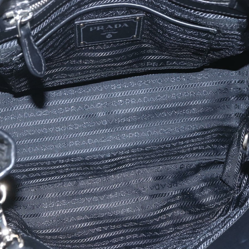 【日本直送】PRADA 尼龍手提包 2way 黑色銀色 Auth ka1605V-9