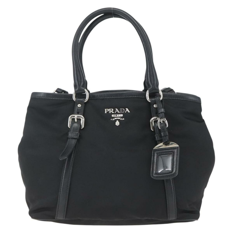 【日本直送】PRADA 尼龍手提包 2way 黑色銀色 Auth ka1605V-12