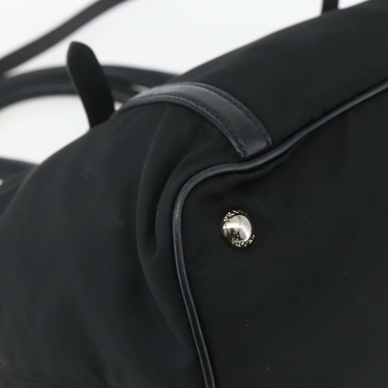 【日本直送】PRADA 尼龍手提包 2way 黑色銀色 Auth ka1605V-15