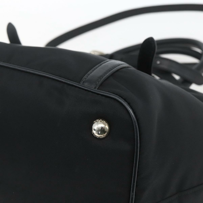 【日本直送】PRADA 尼龍手提包 2way 黑色銀色 Auth ka1605V-16