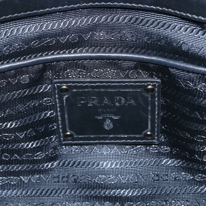 【日本直送】PRADA 尼龍手提包 2way 黑色銀色 Auth ka1605V-20