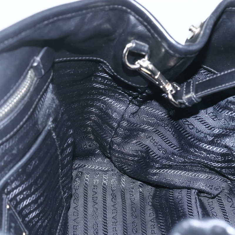 【日本直送】PRADA 尼龍手提包 2way 黑色銀色 Auth ka1605V-22