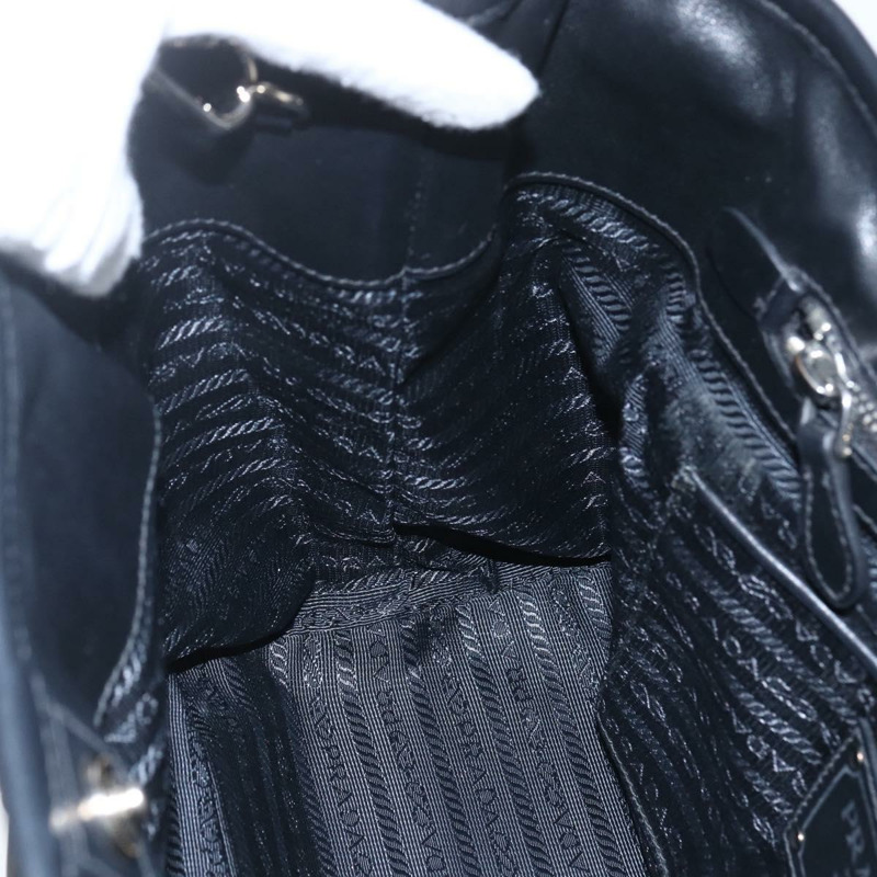 【日本直送】PRADA 尼龍手提包 2way 黑色銀色 Auth ka1605V-23