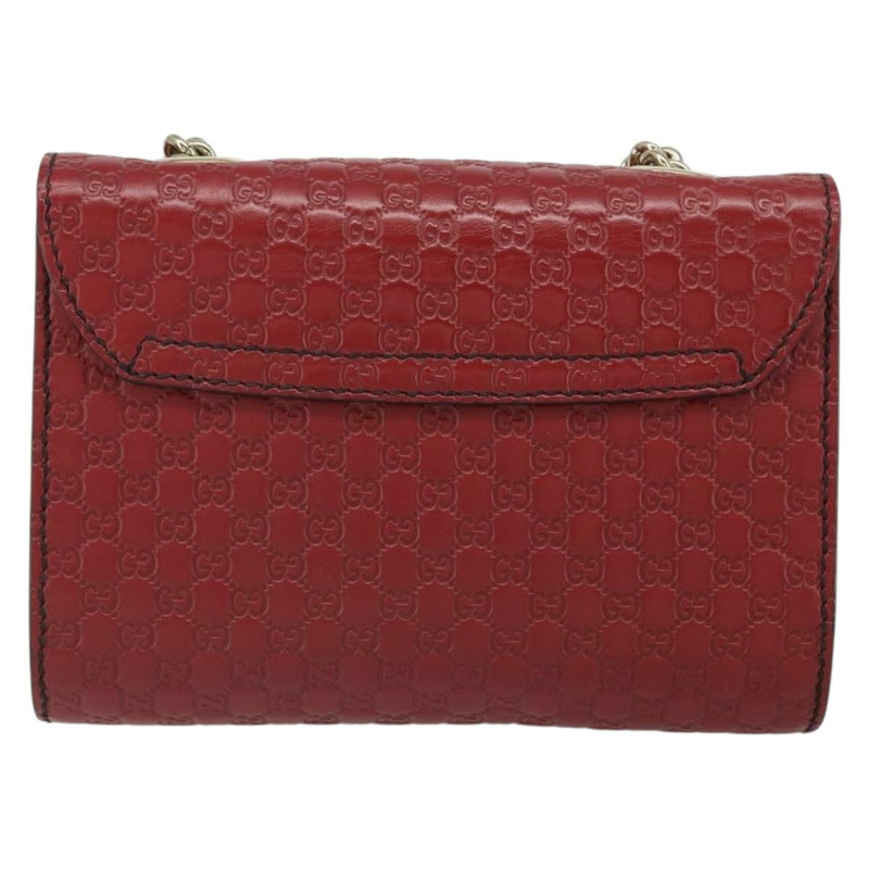 【日本直送】GUCCI 馬銜扣微型 GG 帆布 Emily 包 皮革 暢貨中心 紅色 449636 正品 ka1651-1