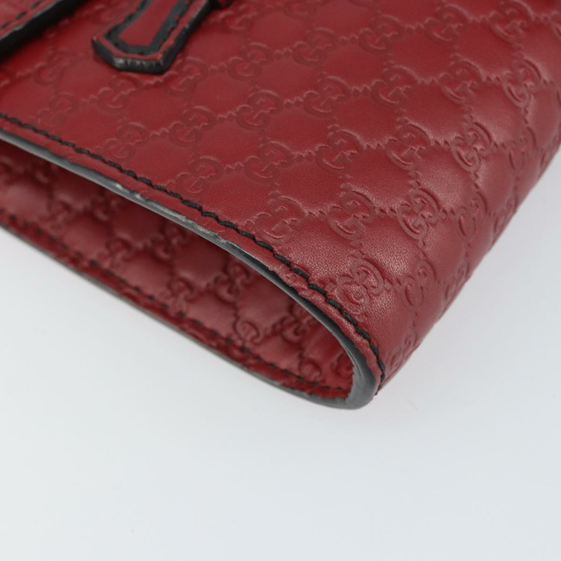 【日本直送】GUCCI 馬銜扣微型 GG 帆布 Emily 包 皮革 暢貨中心 紅色 449636 正品 ka1651-13