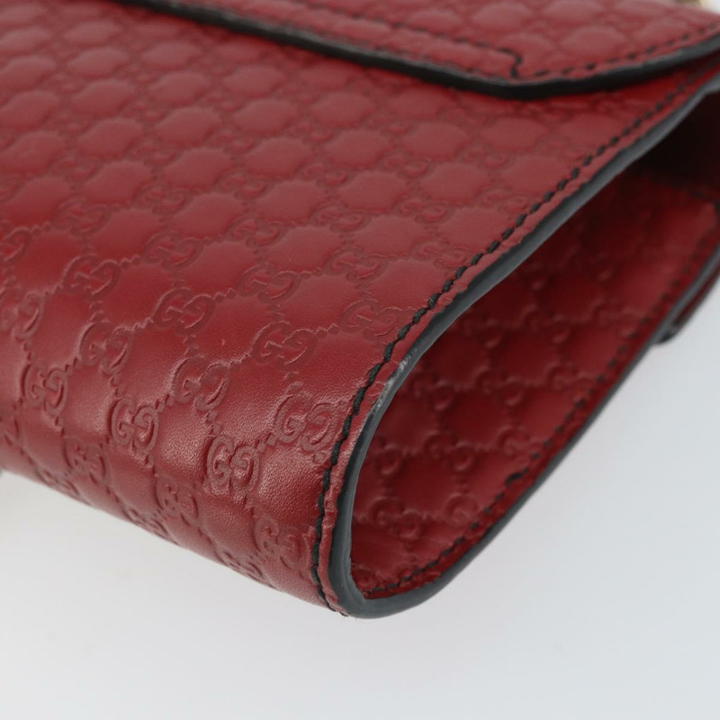 【日本直送】GUCCI 馬銜扣微型 GG 帆布 Emily 包 皮革 暢貨中心 紅色 449636 正品 ka1651-14