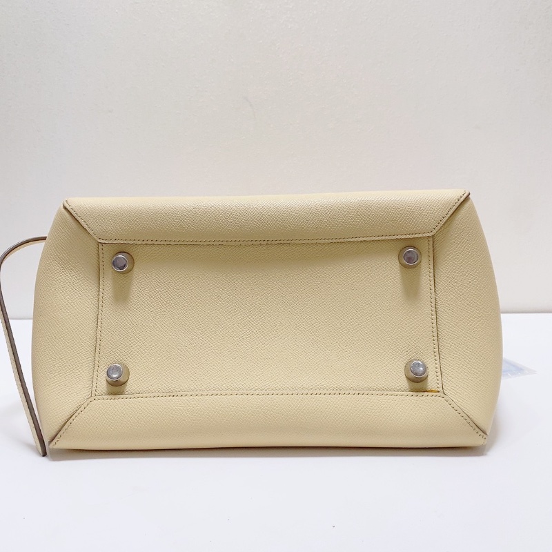 Celine奶茶色顆粒牛皮 手提肩背斜背包27×16×21 98新配件塵袋-5