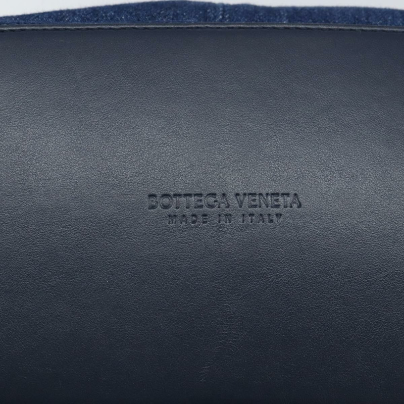 【日本直送】BOTTEGA VENETA 小號翻蓋手提包 牛仔布 2way Blue Gold Auth ka1612SAM-18