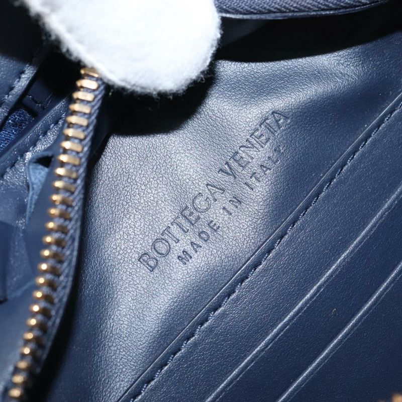 【日本直送】BOTTEGA VENETA 小號翻蓋手提包 牛仔布 2way Blue Gold Auth ka1612SAM-24