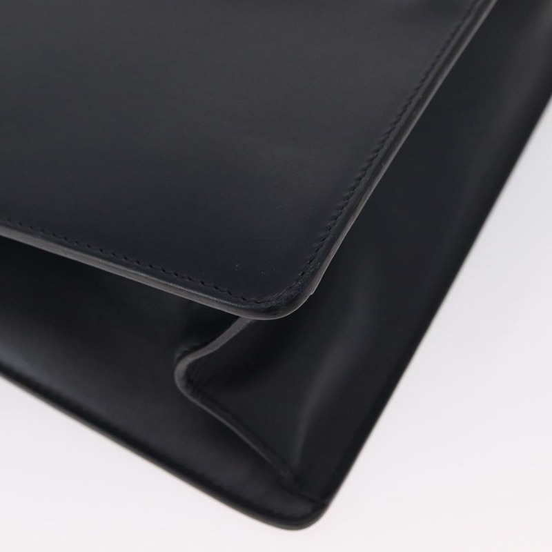 【日本直送】GUCCI Silvi Web Sherry Line 手袋 皮革 2way Navy Gold 431665 Auth ka1697V-16