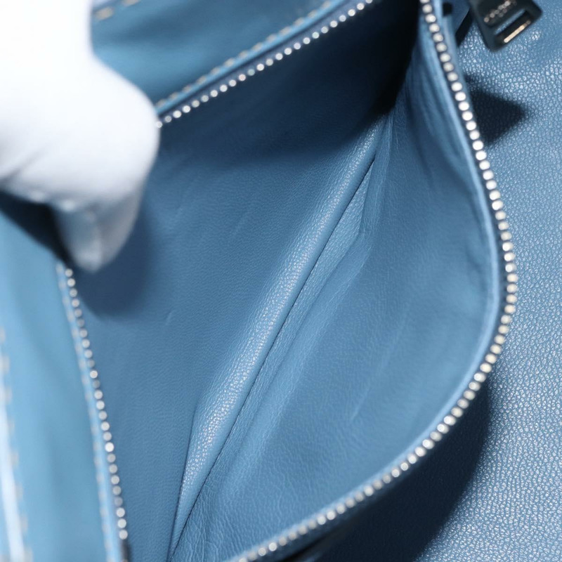 【日本直送】PRADA 手提包 皮革 兩用 淺藍色 銀色 正品 ka1642V-24