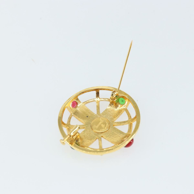 【日本直送】香奈兒金CC金屬胸針 Auth ka1735-3