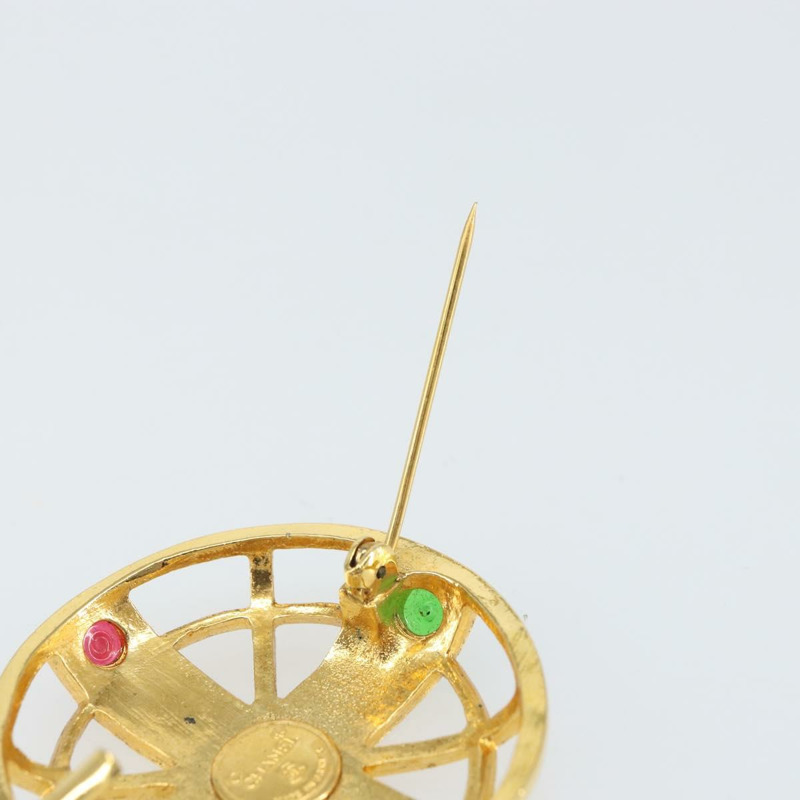 【日本直送】香奈兒金CC金屬胸針 Auth ka1735-4