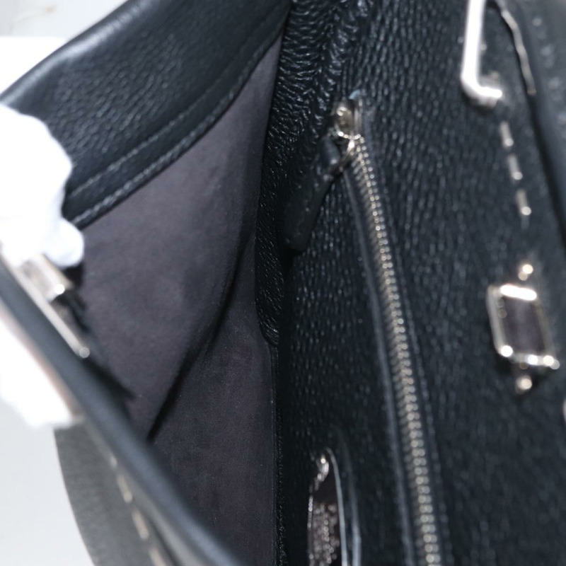 【日本直送】FENDI Selleria Peek A Boo Fit 手提包 皮革 2way 黑色 銀色 Auth ka1663-20