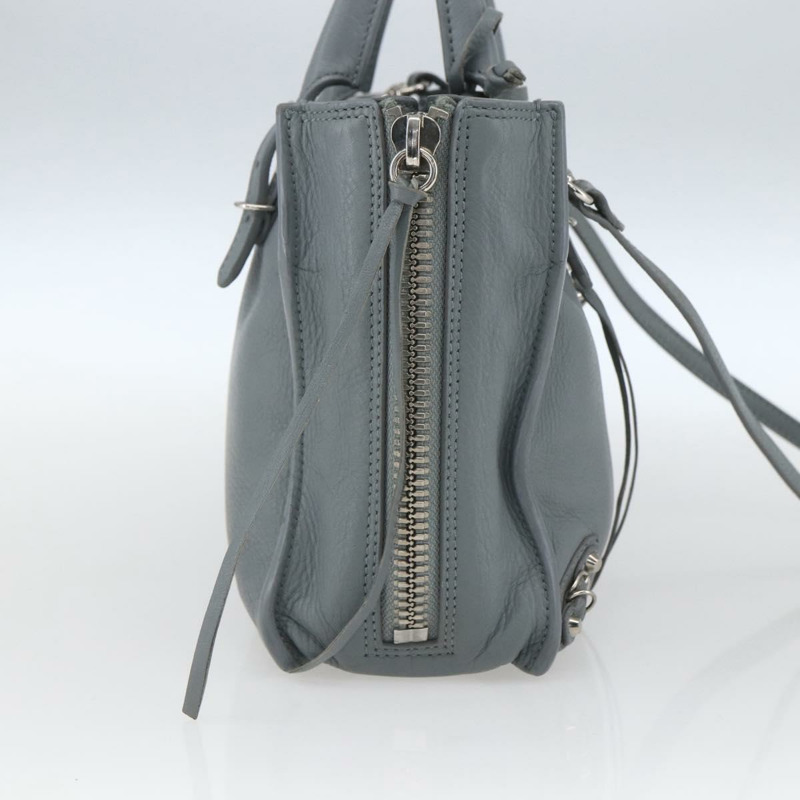 【日本直送】BALENCIAGA Paper 迷你手袋 皮革 兩用 灰色/銀色 305582 正品 ka1629M-2