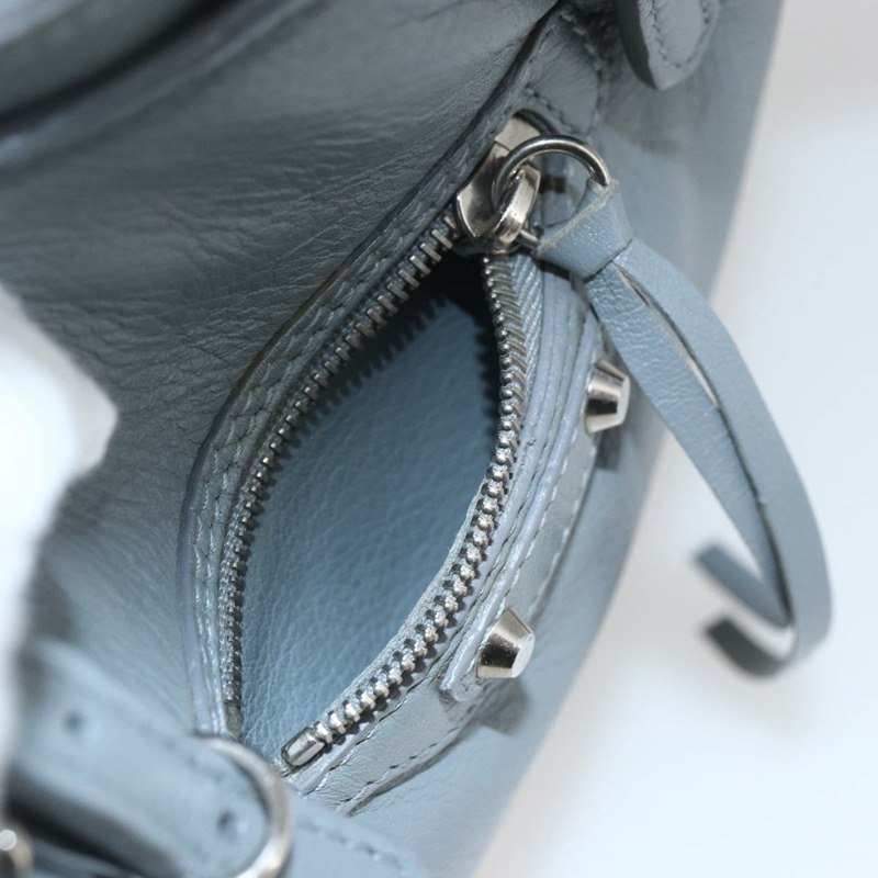 【日本直送】BALENCIAGA Paper 迷你手袋 皮革 兩用 灰色/銀色 305582 正品 ka1629M-24