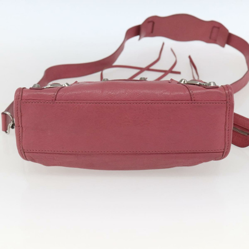 【日本直送】BALENCIAGA 經典迷你都會手袋 皮革 兩用 粉紅色 300295 正品 ka1630M-4