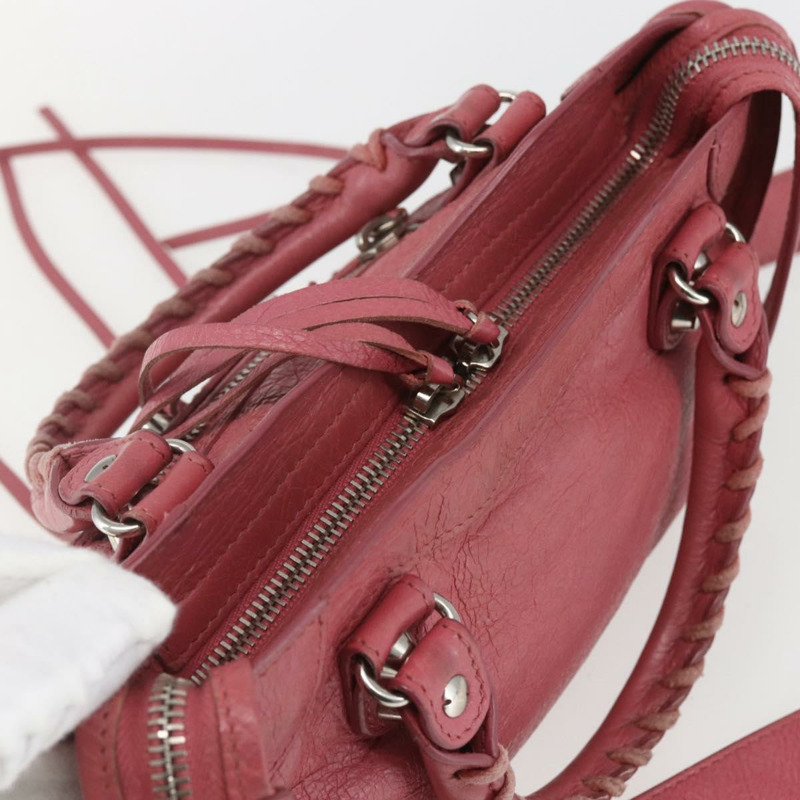 【日本直送】BALENCIAGA 經典迷你都會手袋 皮革 兩用 粉紅色 300295 正品 ka1630M-5