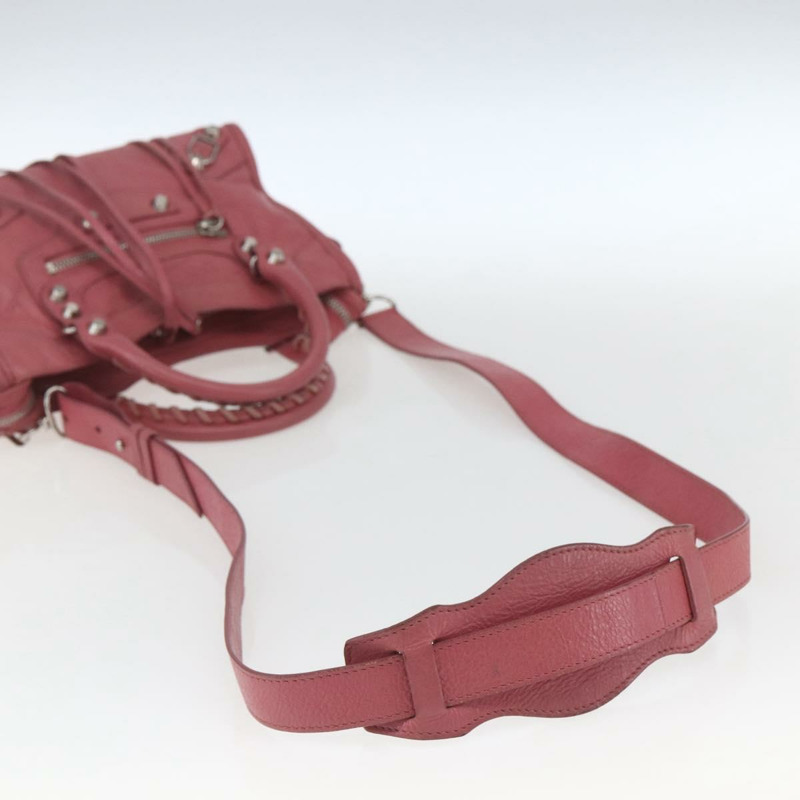 【日本直送】BALENCIAGA 經典迷你都會手袋 皮革 兩用 粉紅色 300295 正品 ka1630M-8