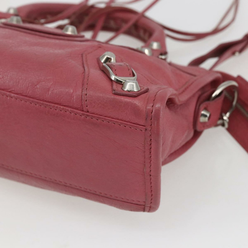 【日本直送】BALENCIAGA 經典迷你都會手袋 皮革 兩用 粉紅色 300295 正品 ka1630M-14