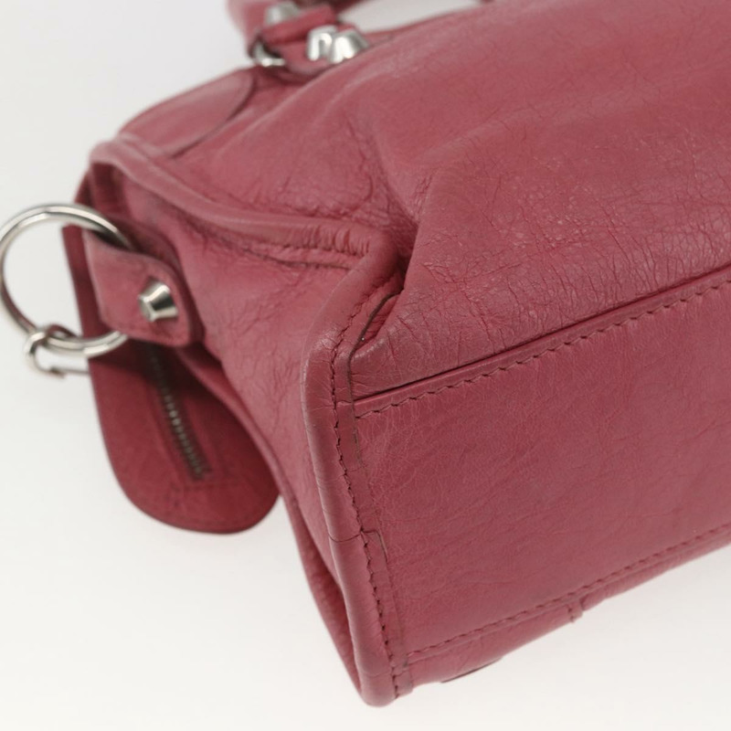 【日本直送】BALENCIAGA 經典迷你都會手袋 皮革 兩用 粉紅色 300295 正品 ka1630M-17