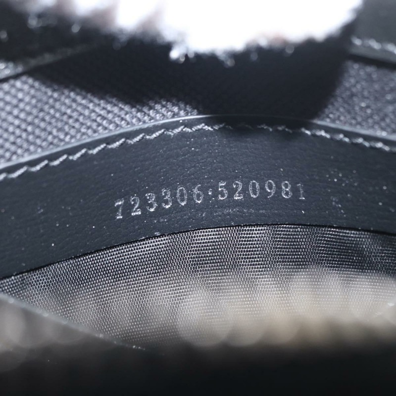 【日本直送】GUCCI GG Supreme 單肩包 PVC 黑銀 723306 正品 ka1628M-10