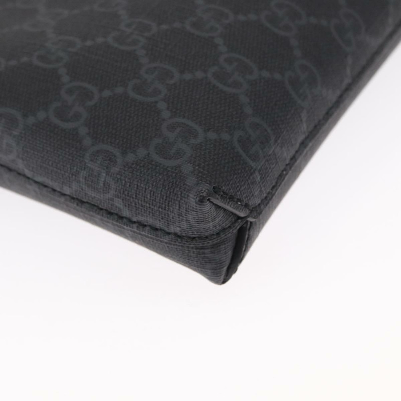 【日本直送】GUCCI GG Supreme 單肩包 PVC 黑銀 723306 正品 ka1628M-13