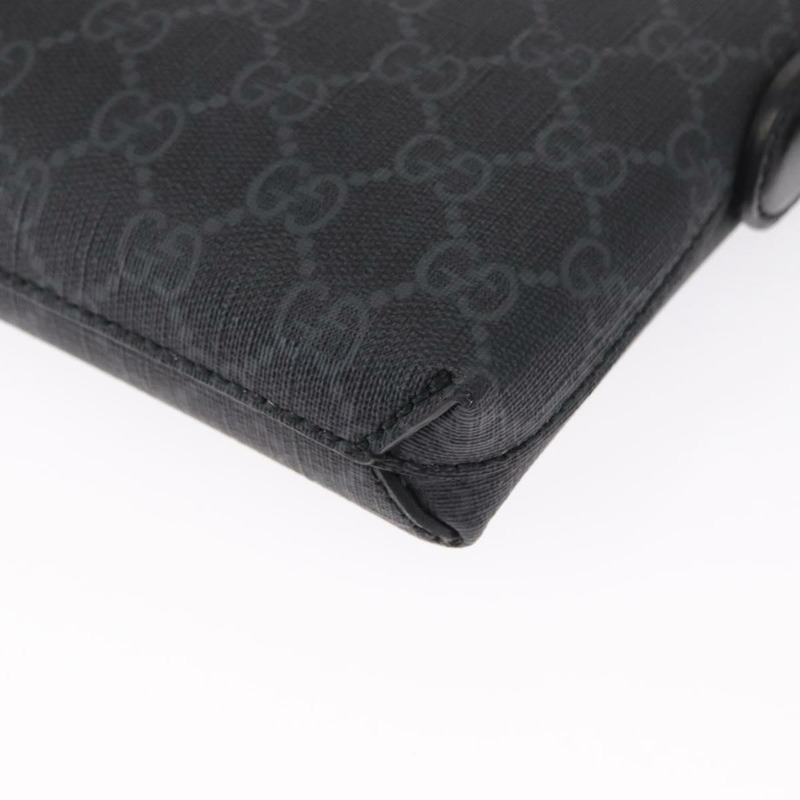 【日本直送】GUCCI GG Supreme 單肩包 PVC 黑銀 723306 正品 ka1628M-14