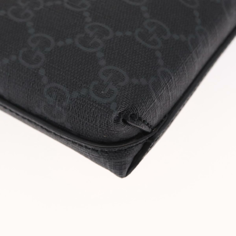 【日本直送】GUCCI GG Supreme 單肩包 PVC 黑銀 723306 正品 ka1628M-15