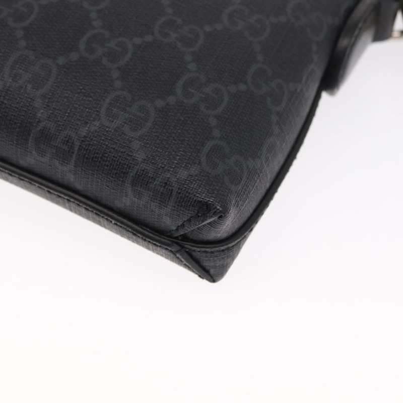 【日本直送】GUCCI GG Supreme 單肩包 PVC 黑銀 723306 正品 ka1628M-16