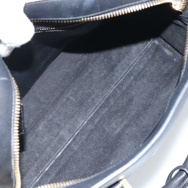 【日本直送】SAINT LAURENT Cabas 手提包 皮革 2way 黑色 金色 Auth ka1623M-9