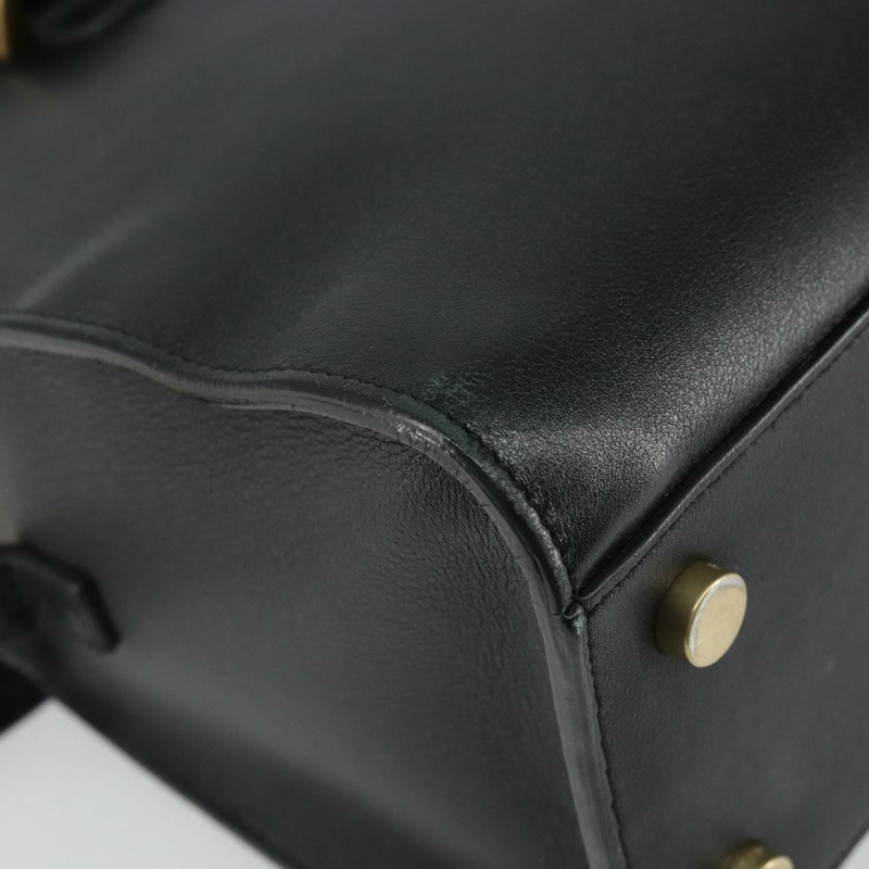【日本直送】SAINT LAURENT Cabas 手提包 皮革 2way 黑色 金色 Auth ka1623M-16