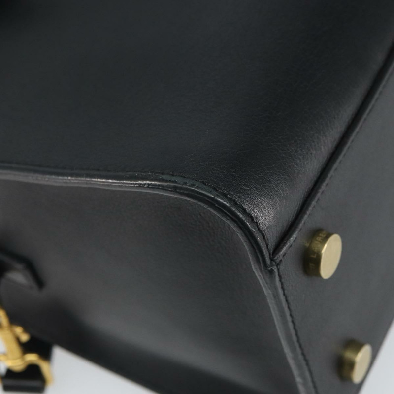 【日本直送】SAINT LAURENT Cabas 手提包 皮革 2way 黑色 金色 Auth ka1623M-18