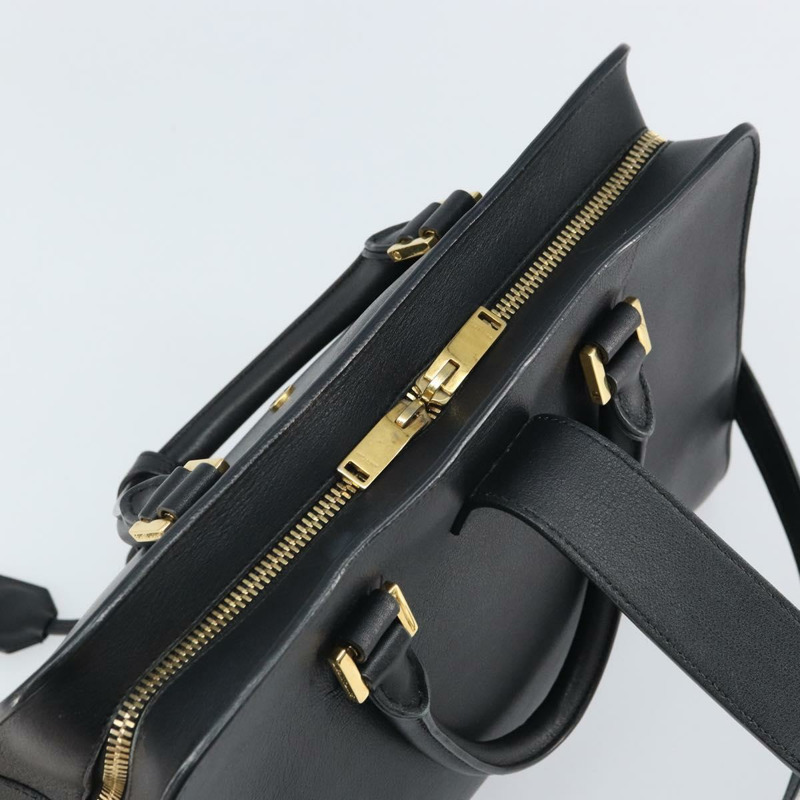 【日本直送】SAINT LAURENT Cabas 手提包 皮革 2way 黑色 金色 Auth ka1623M-25