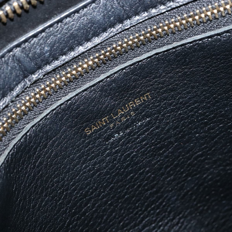 【日本直送】SAINT LAURENT Cabas 手提包 皮革 2way 黑色 金色 Auth ka1623M-27