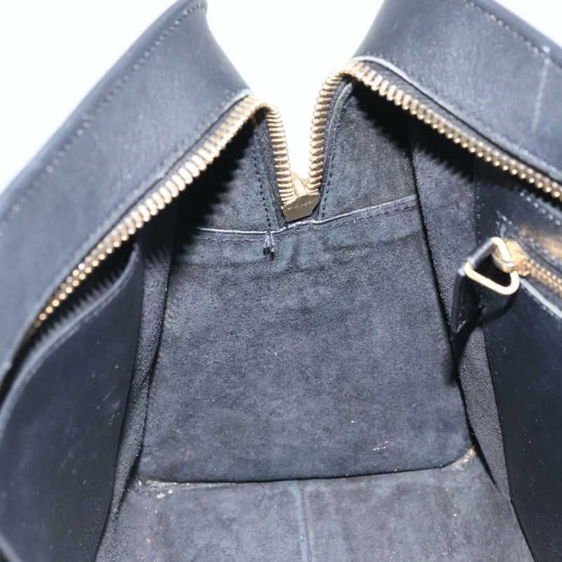 【日本直送】SAINT LAURENT Cabas 手提包 皮革 2way 黑色 金色 Auth ka1623M-29