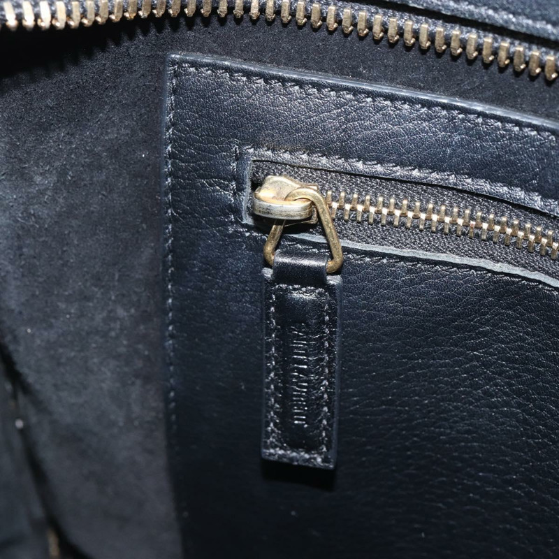 【日本直送】SAINT LAURENT Cabas 手提包 皮革 2way 黑色 金色 Auth ka1623M-30